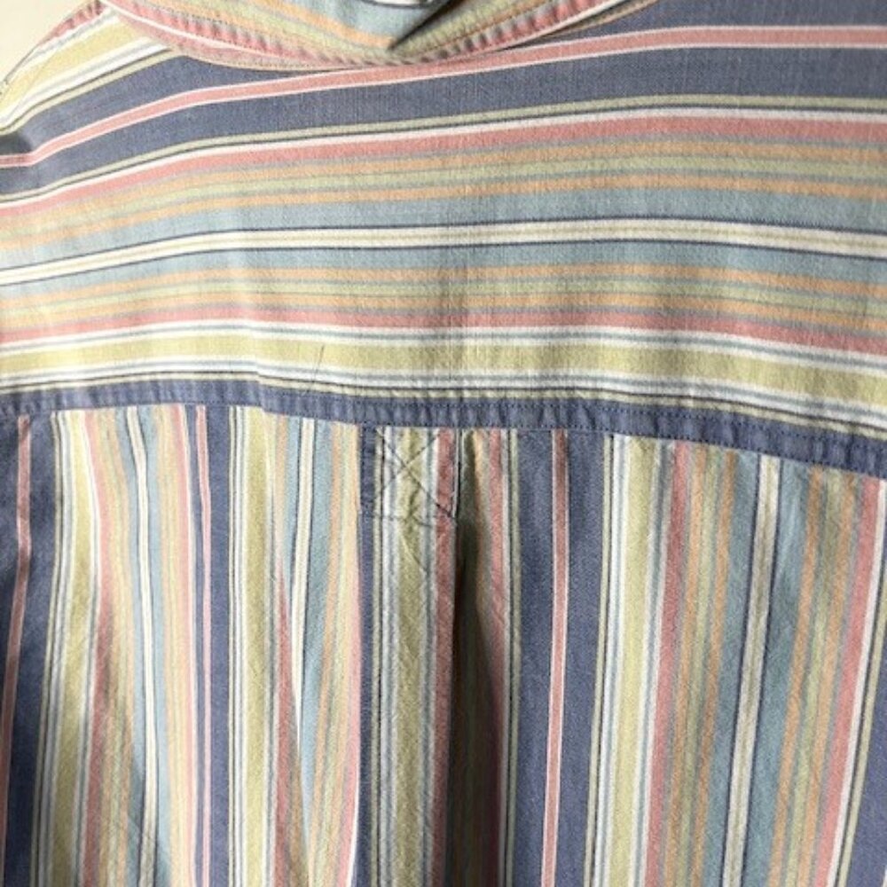 LL Bean Shirt Women X-Large  Striped Button Up Long Sleeves - Picture 6 of 6